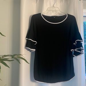 Black with white trim top